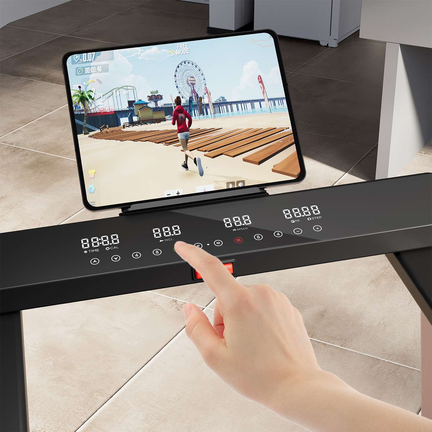 DeerRun Z10 Pro Muse Type 2 in 1 Foldable Treadmill with Remote Control, 12% Auto Incline, Rose Gold