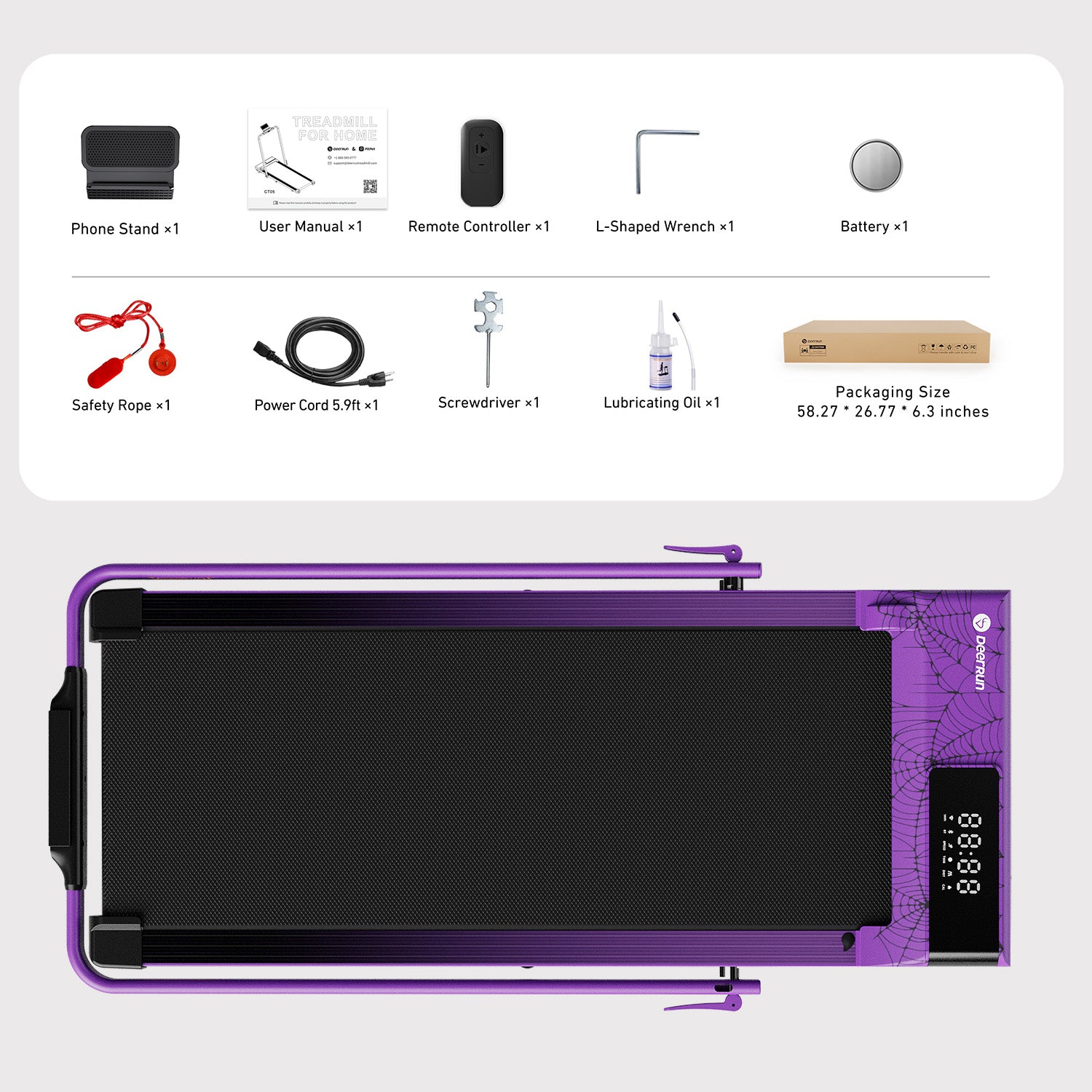2025 Halloween Limited Edition Smart Foldable Treadmill Purple Cobweb | The Perfect Gift for Family Health
