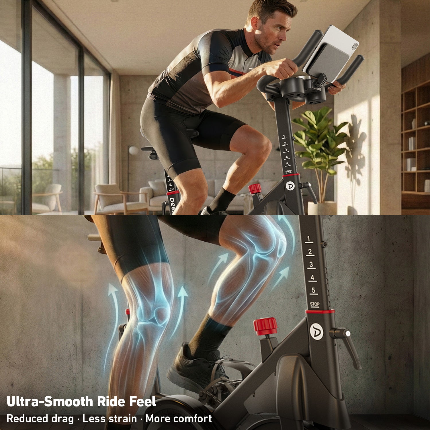 DeerRun S500 PM 25-level Magnetic Resistance Indoor Smart Bike with One-Way Bearing System