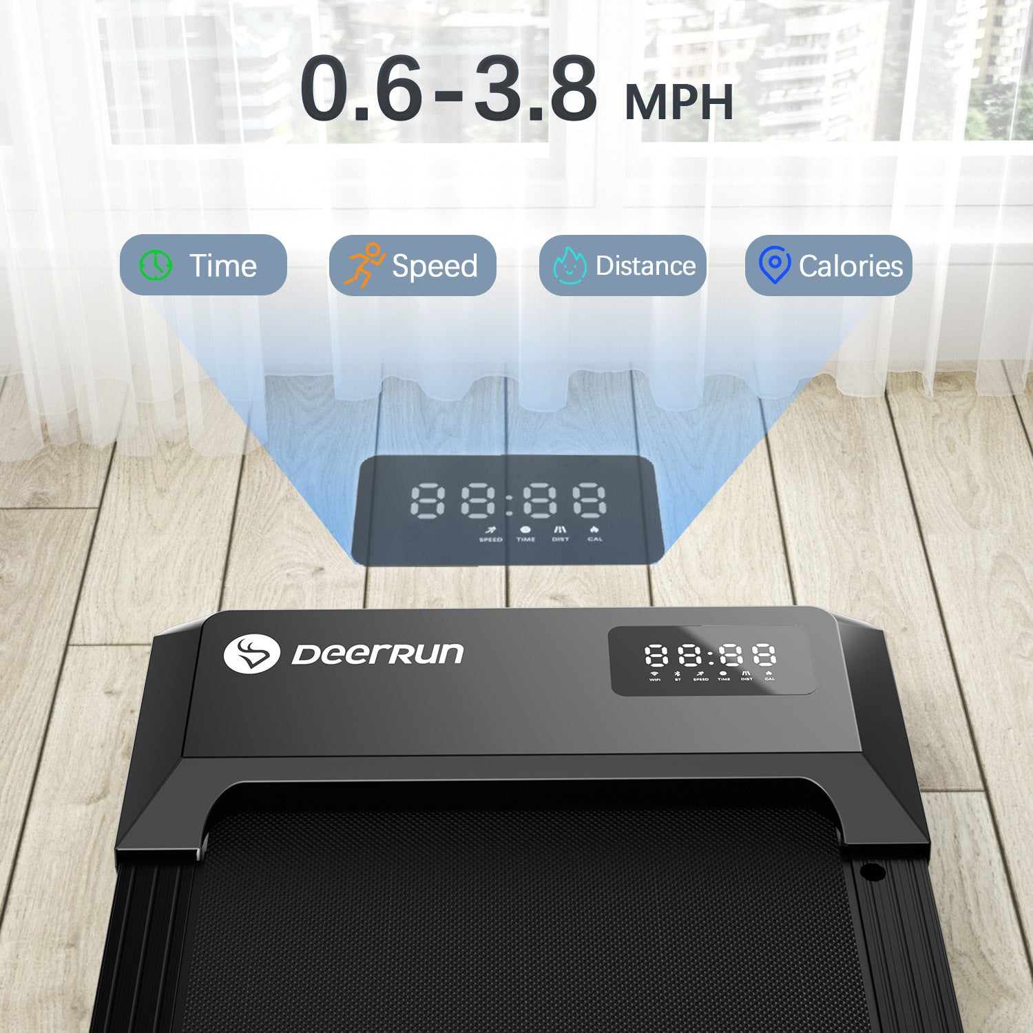 DeerRun Q1 Urban Under-Desk Treadmill with Remote Control