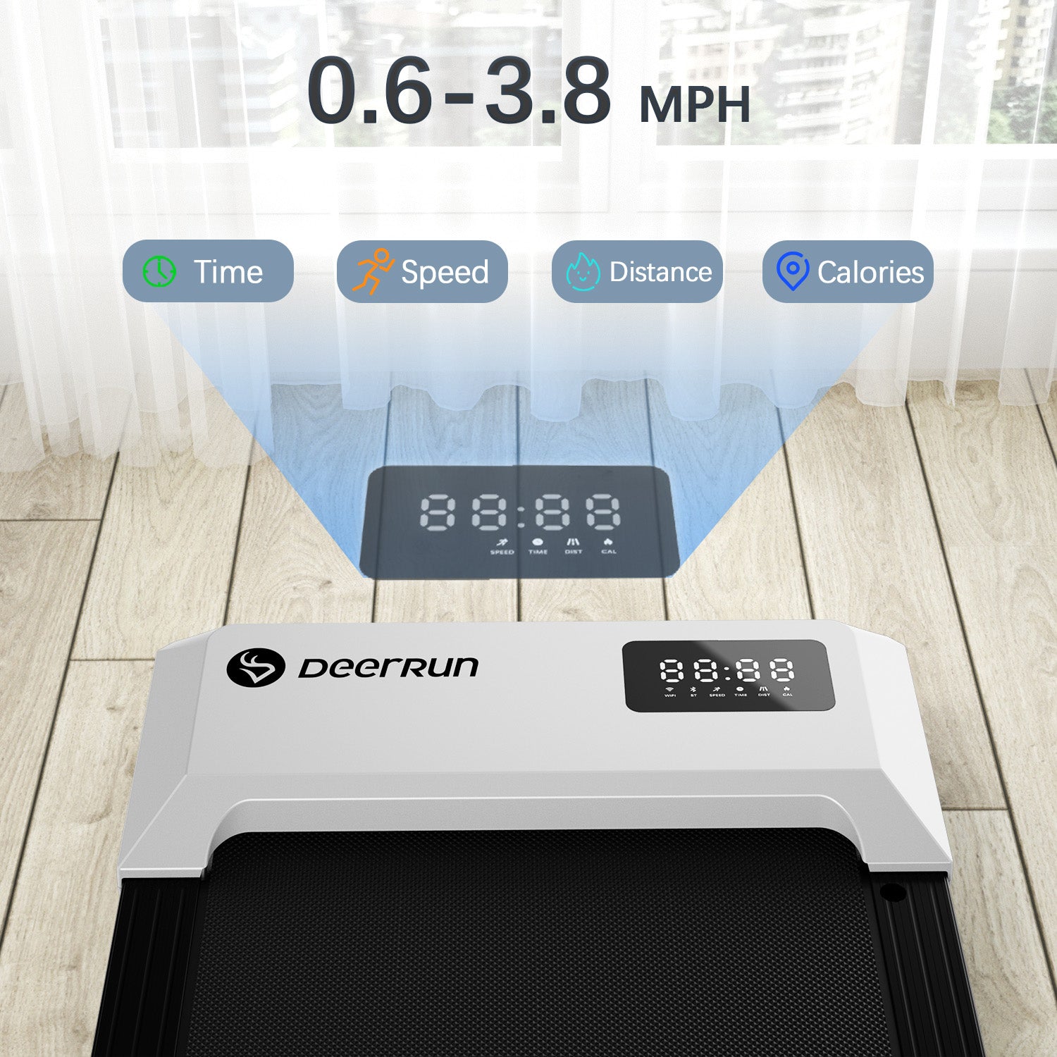 DeerRun-Q1 Urban Under Desk Treadmill with Remote Control