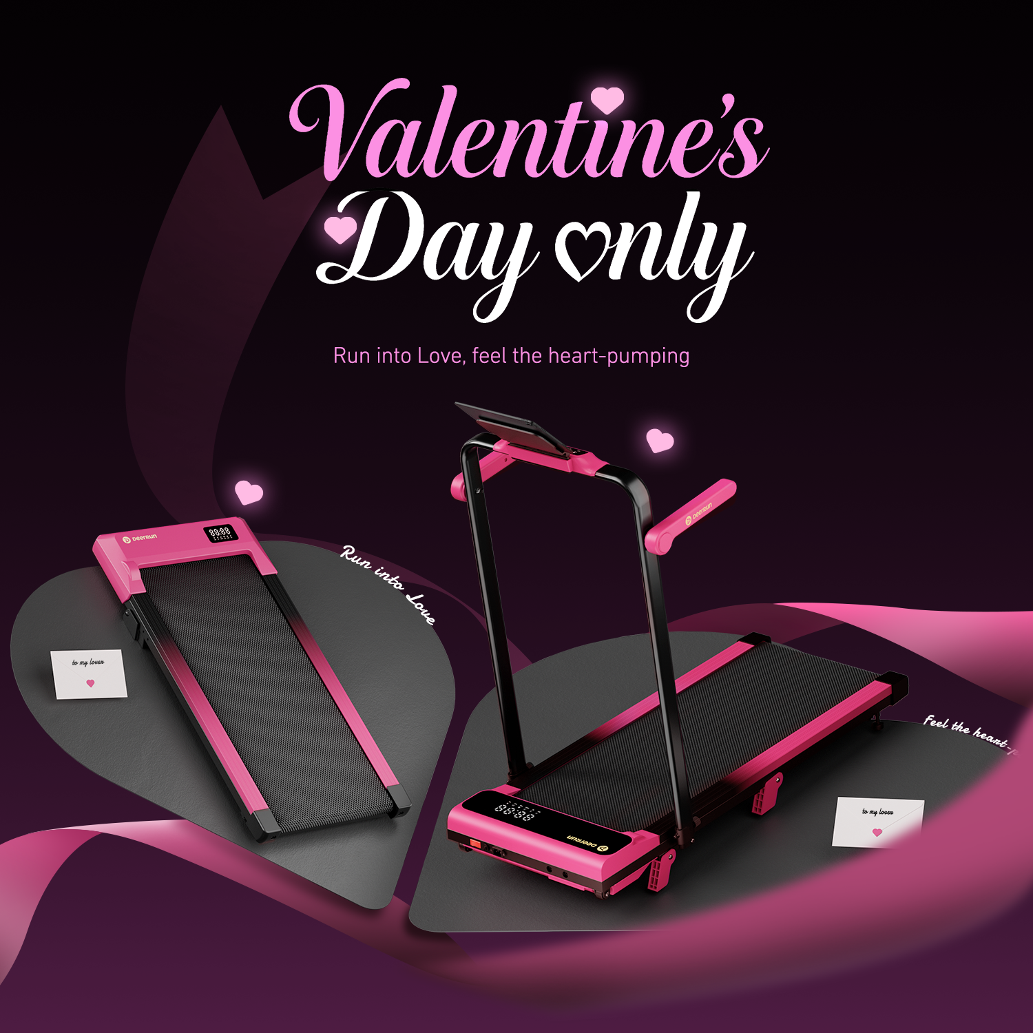 Valentine's Gift 7% Incline Under-Desk Walking Pad Treadmill - Black Pink