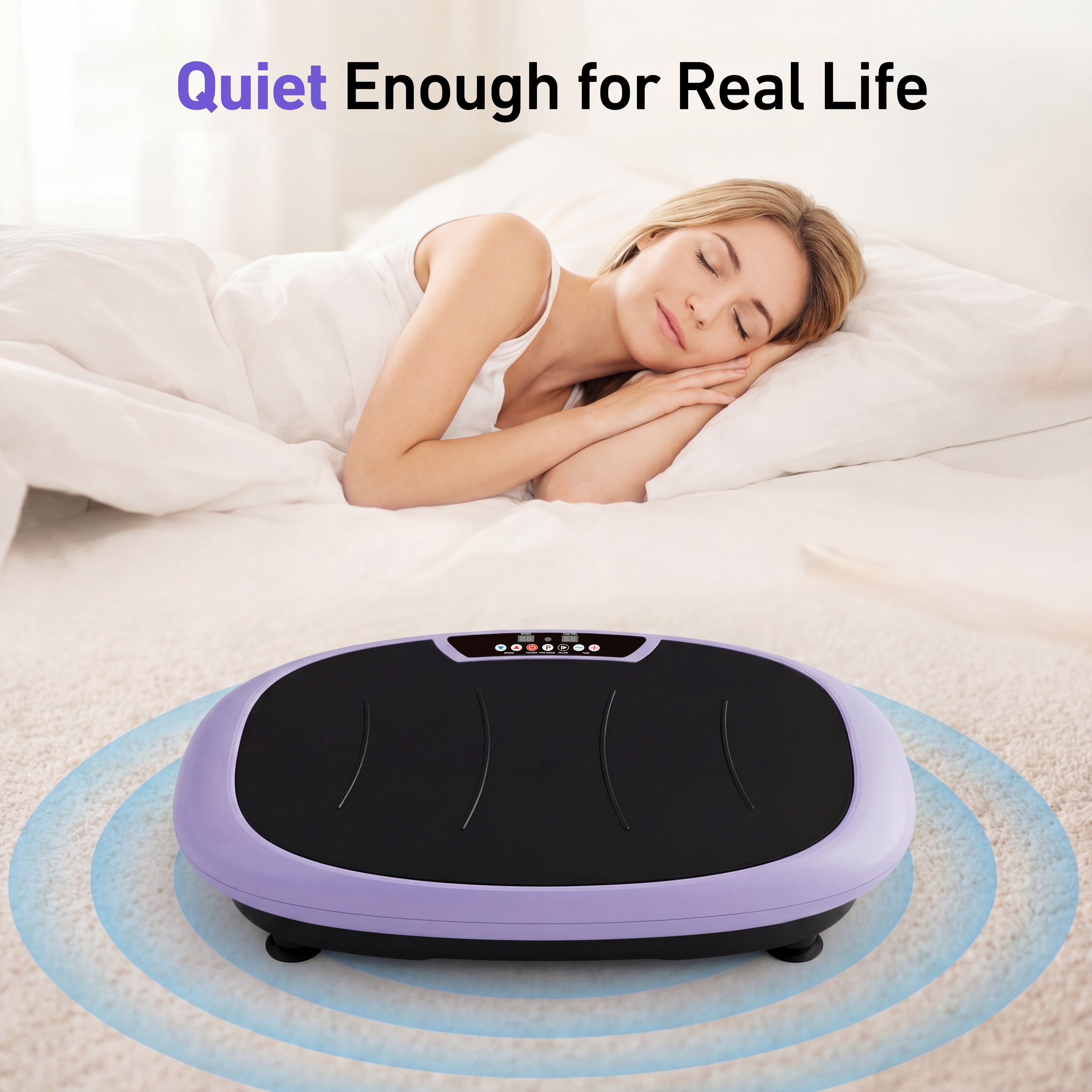 DeerRun® High-Power Full‑Body Vibration Plate Workout, 440lbs