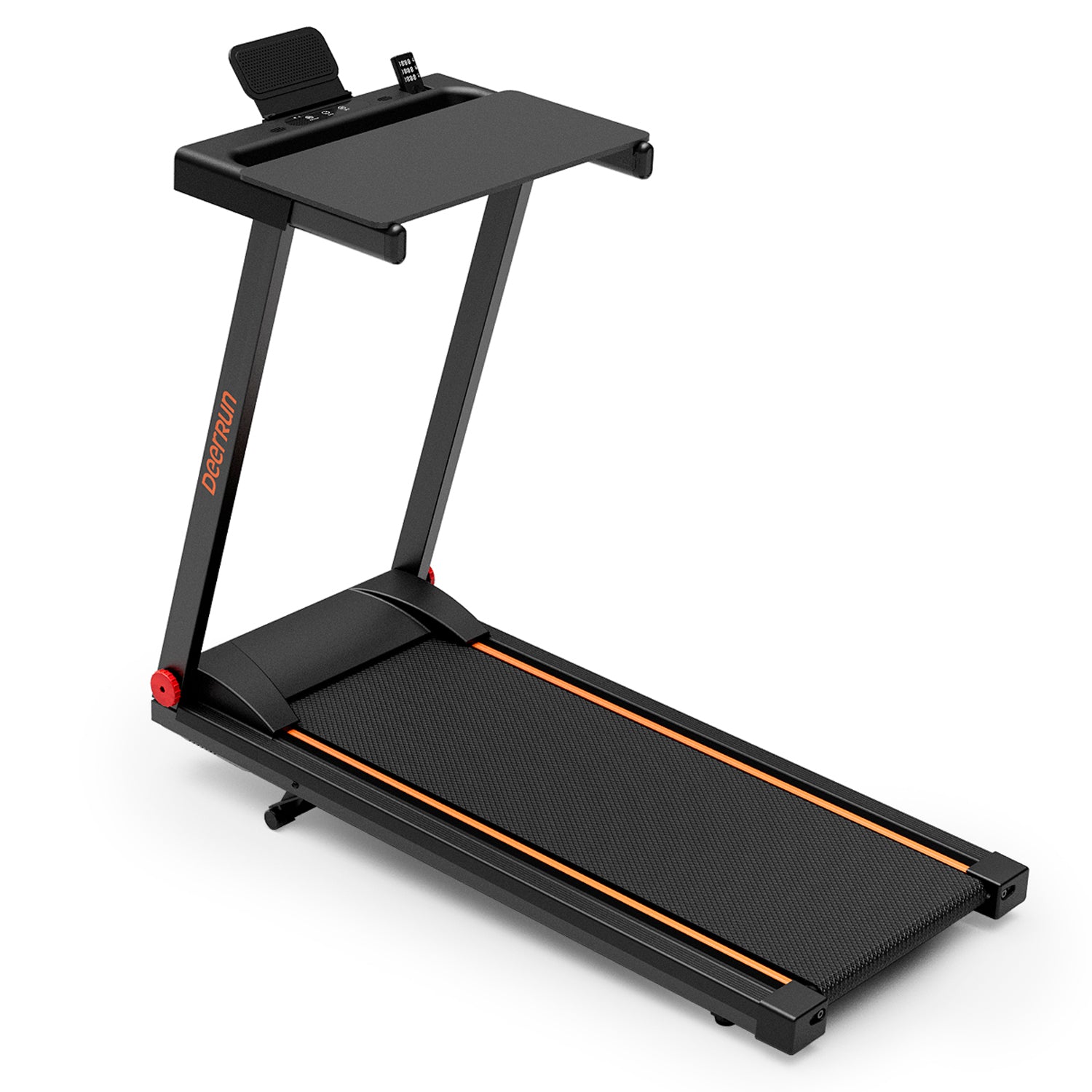 DeerRun A1 Pro Ultra Folding Smart 6% Incline Treadmill With Tabletop Orange - 3.5 HP, 350 lbs