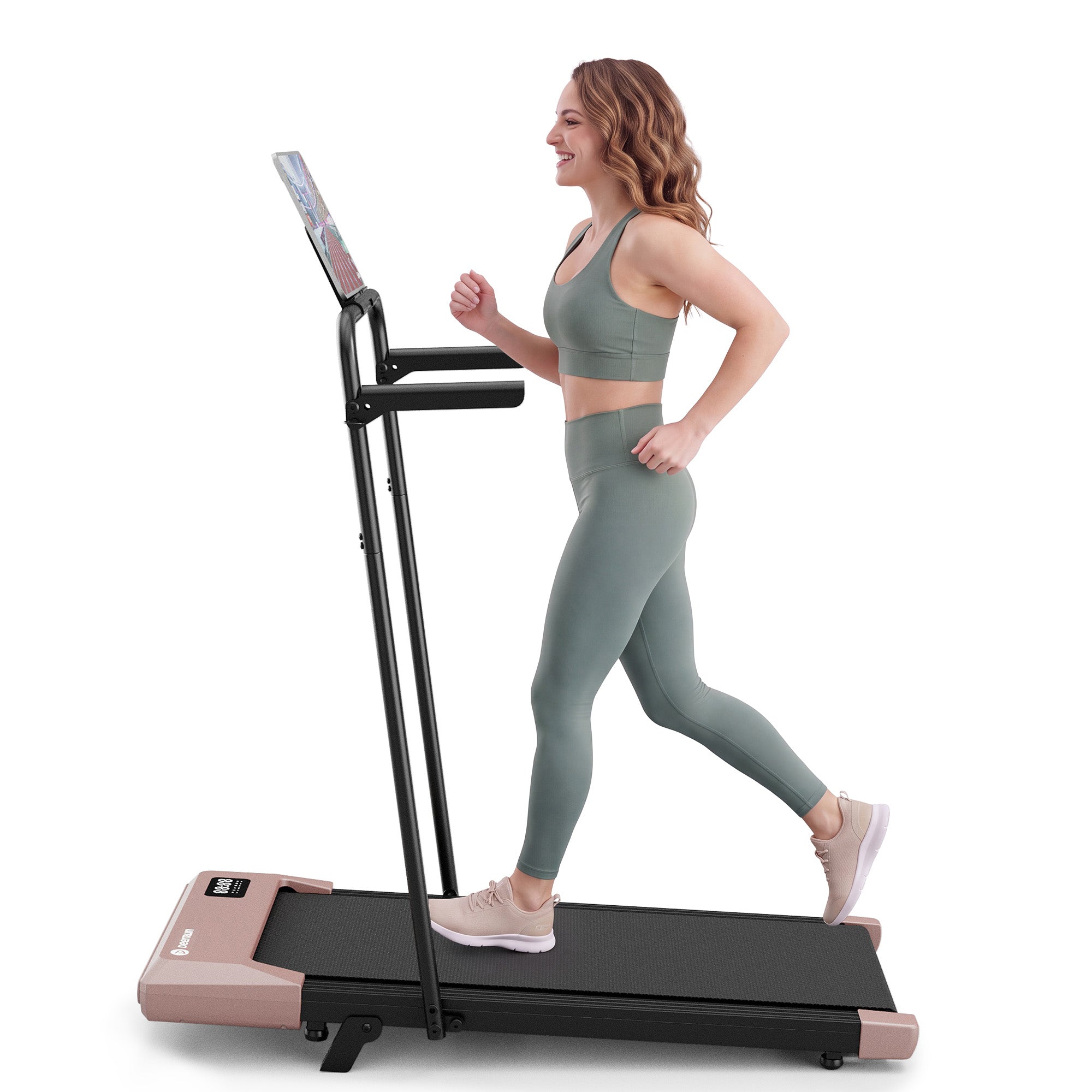 DeerRun Q2 Urban 7% Incline Walking Pad with Handrail