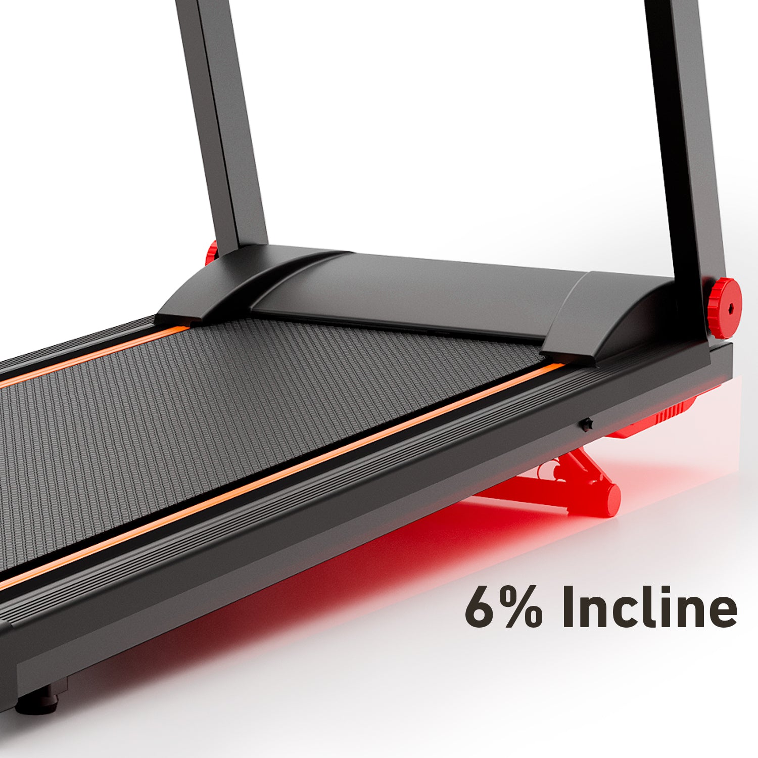 DeerRun A1 Pro Ultra Folding Smart 6% Incline Treadmill With Tabletop Orange - 3.5 HP, 350 lbs