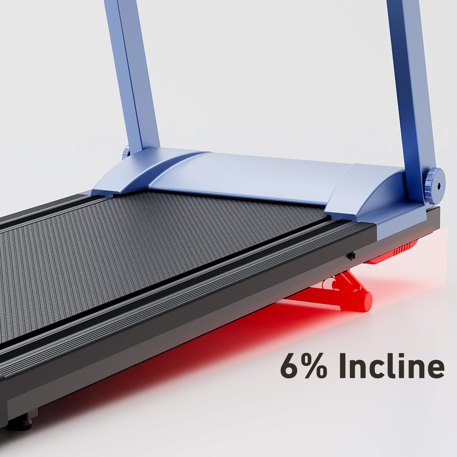 DeerRun A1 Folding Smart Treadmill with  6% Incline Blue- Support Bluetooth & Remote Wireless Control