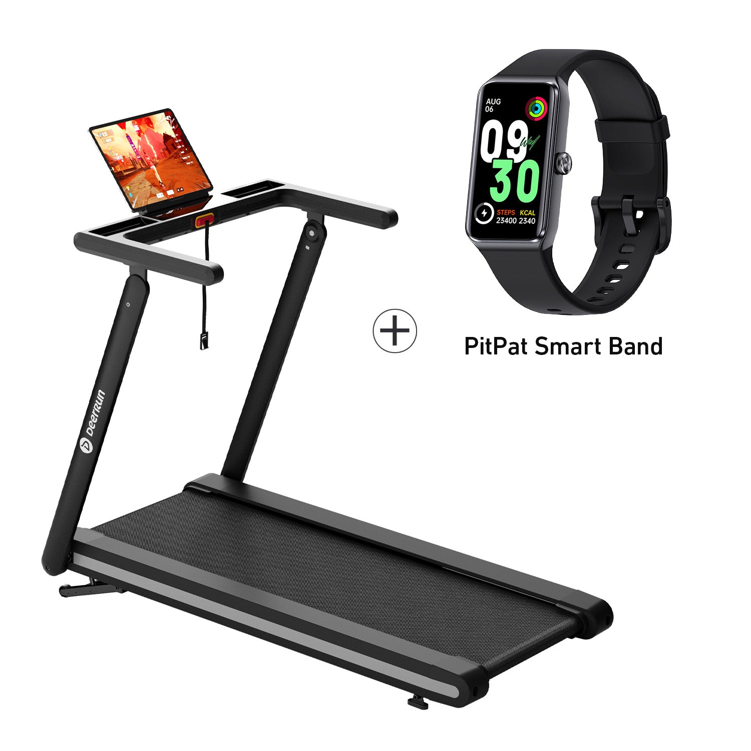 DeerRun X20 Treadmill with 15% Auto Incline Full Running Deck Treadmil