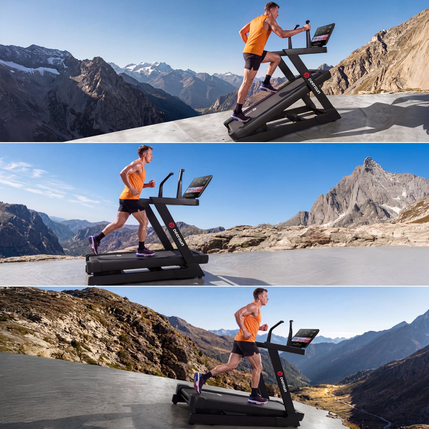 DeerRun Apex Titan 1 -6% Decline to 48% Incline Real Terrain Training Treadmill