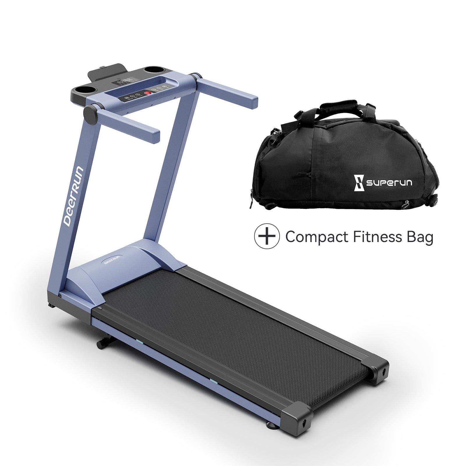 DeerRun A1 Pro Folding Smart Treadmill with 6% Incline Blue | 10 MPH, 350 lbs