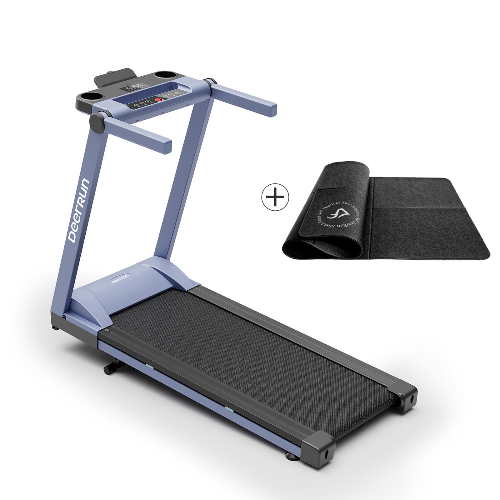 DeerRun A1 Pro Folding smart treadmill with 6% incline Light Blue - 10 MPH,  350 lbs