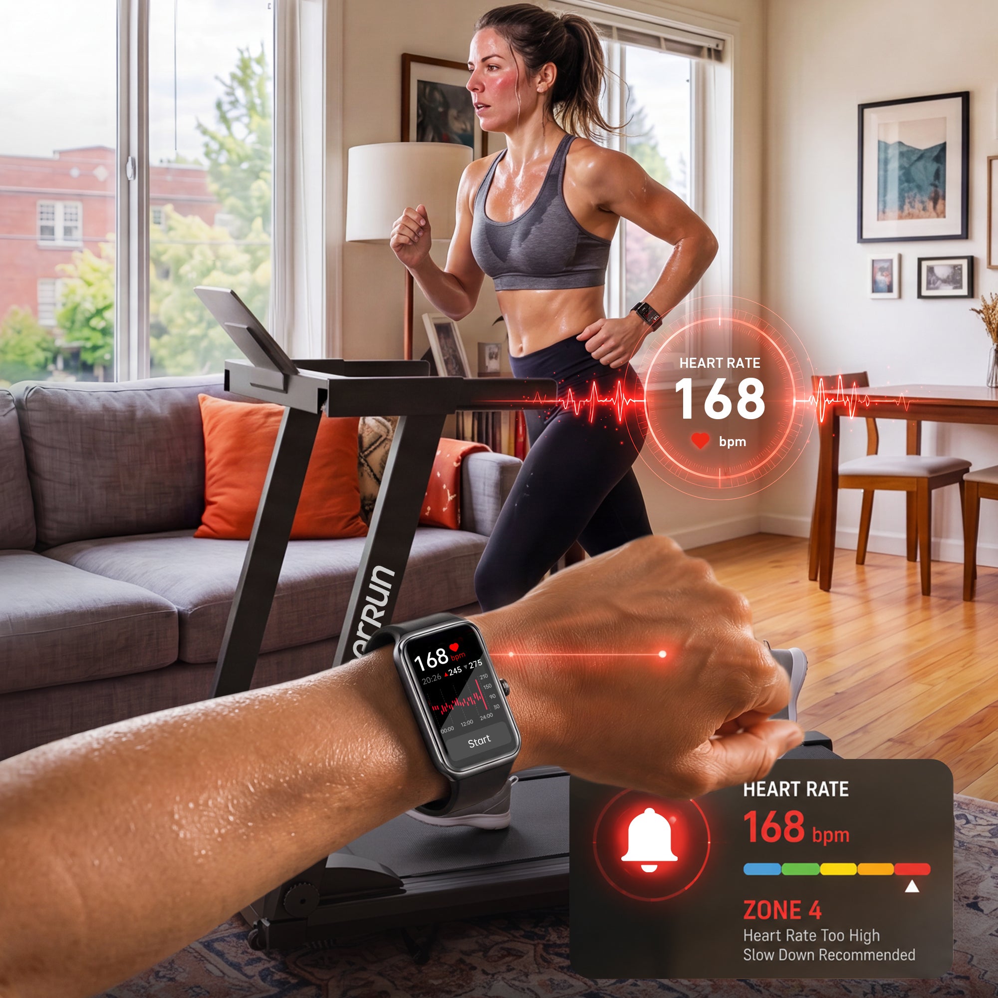 DeerRun A1 Pro Smart Foldable Treadmill with AI Fitness Coach System