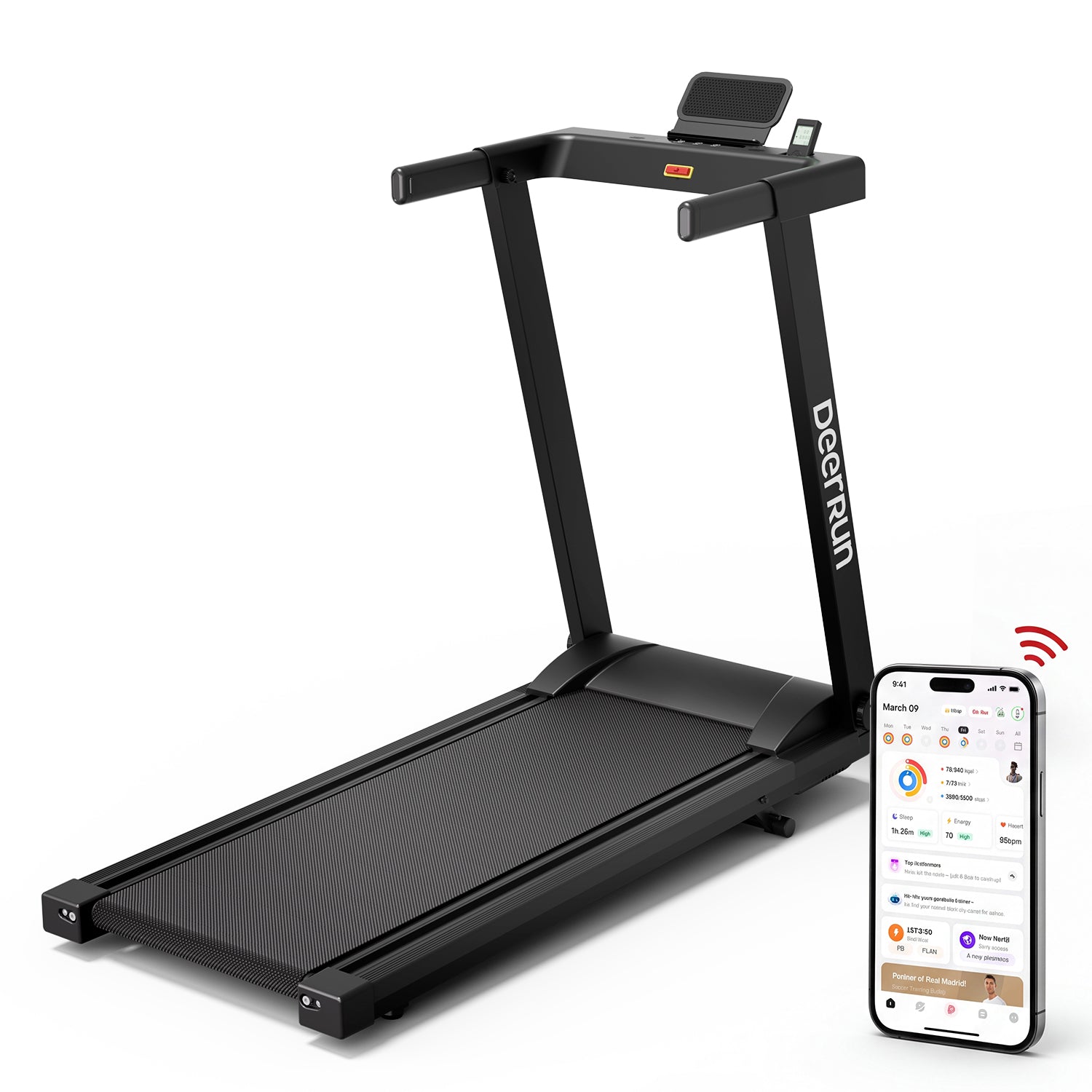 DeerRun A1 Pro Smart Foldable Treadmill with AI Fitness Coach System