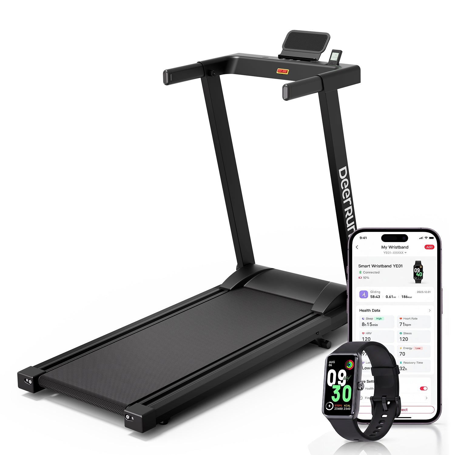 DeerRun A1 Pro Smart Foldable Treadmill with AI Fitness Coach System