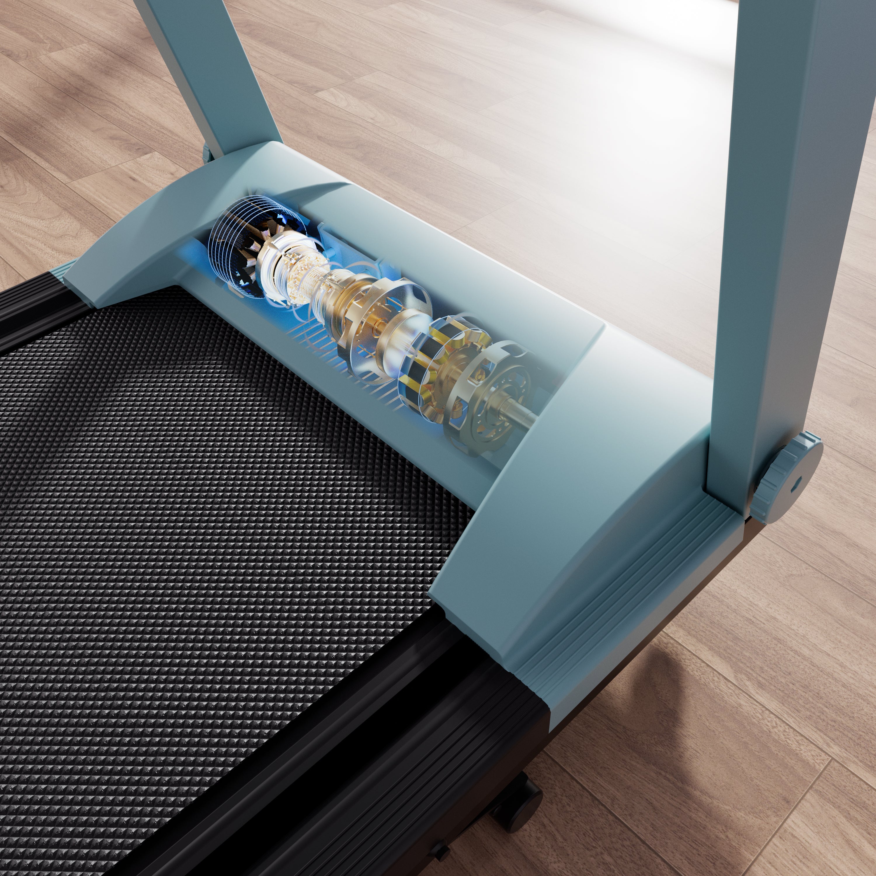 DeerRun A1 Pro Move+  6% Incline Foldable Treadmill——Upgraded Chip & NFC Support | 350Lbs, 10mph Mint Green