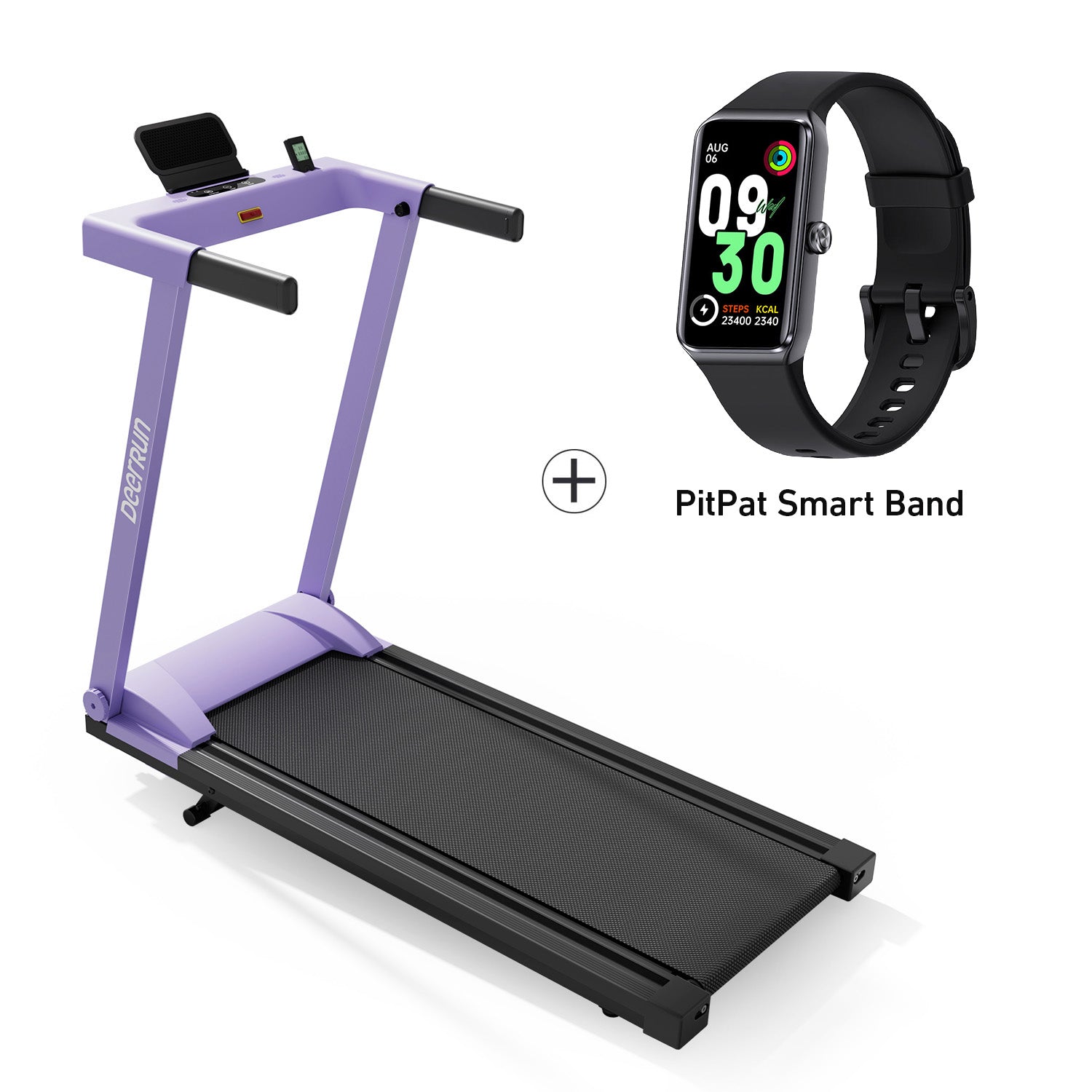 DeerRun All-New 2026 A1 Pro Move+  6% Incline Foldable Treadmill——Upgraded Chip & NFC Support | 350 lbs, 10 mph Dreamy Violet