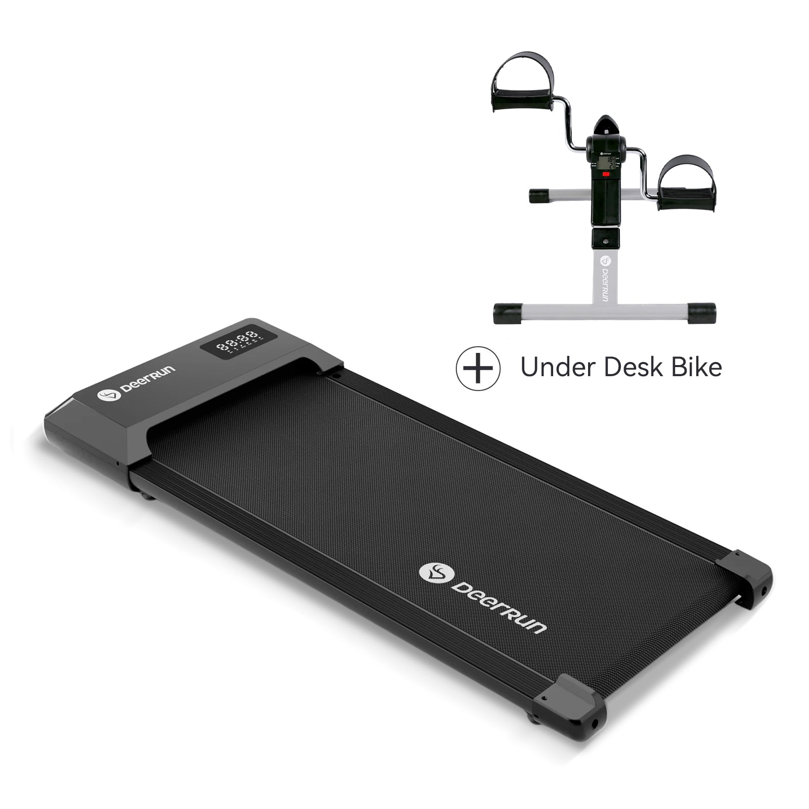 DeerRun Q1-Urban Under-Desk Treadmill with Remote Control and Under Desk Bike