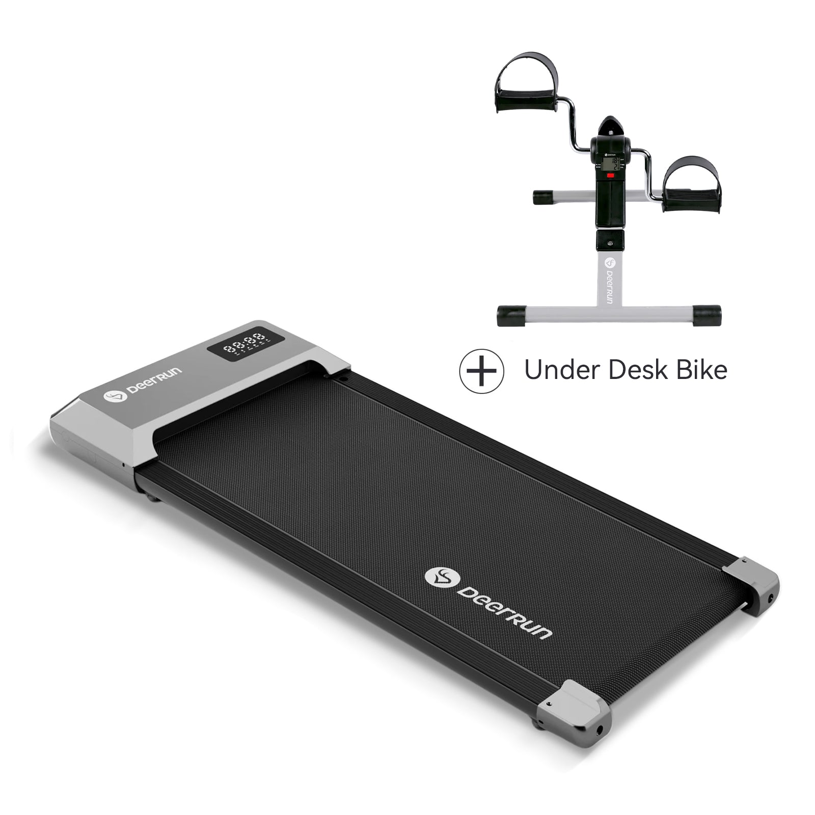 DeerRun Q1-Urban Under-Desk Treadmill with Remote Control and Under Desk Bike