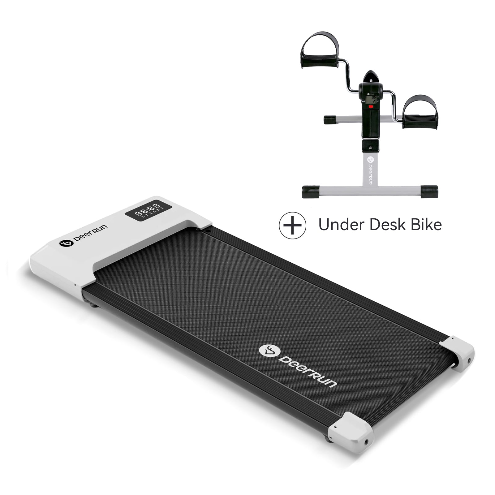 DeerRun Q1-Urban Under-Desk Treadmill with Remote Control and Under Desk Bike