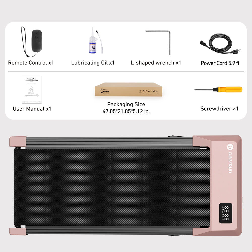 DeerRun Q2 Urban Plus Smart Walking Pad with 7% Incline for Better Training Rose Gold