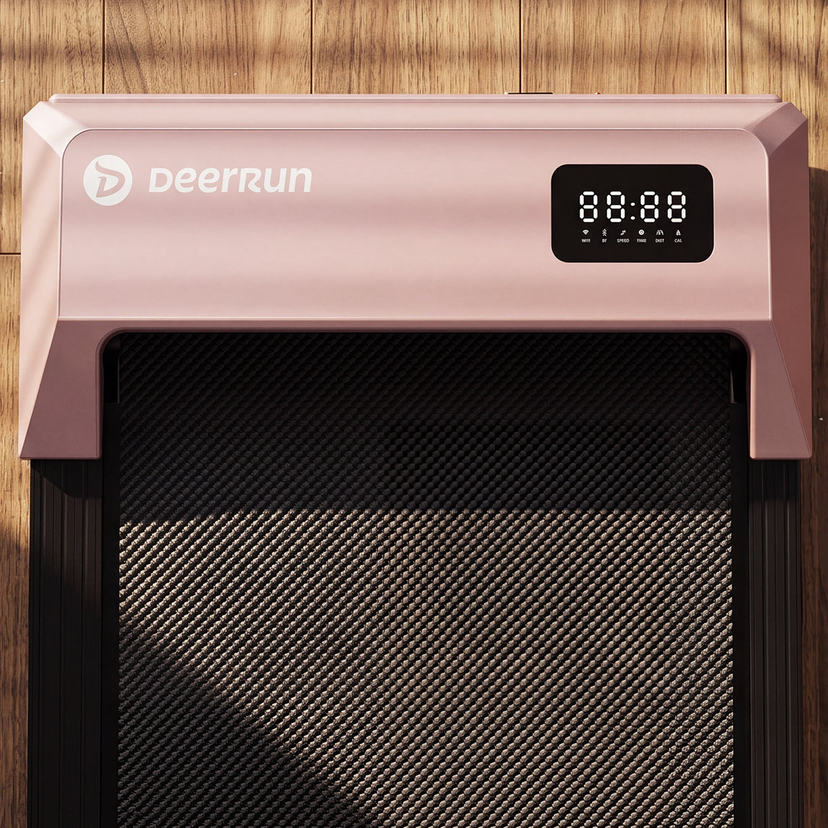 DeerRun Q2 Urban Plus Smart Walking Pad with 7% Incline for Space-Saving Active Walking Rose Gold