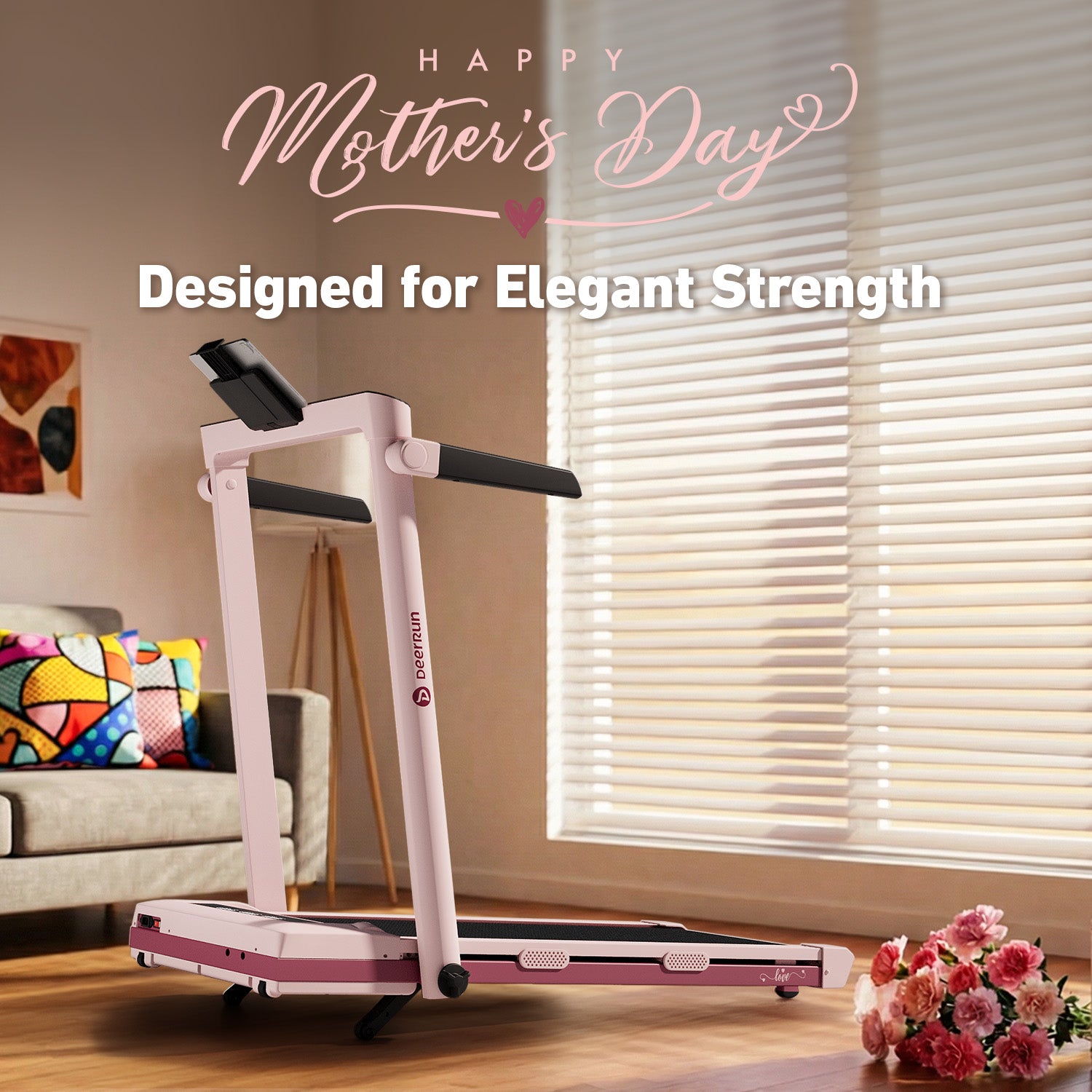 DeerRun Perfect Mother's Day Gift 12% Auto Incline Limited Edition Treadmill | Home Fitness Gift