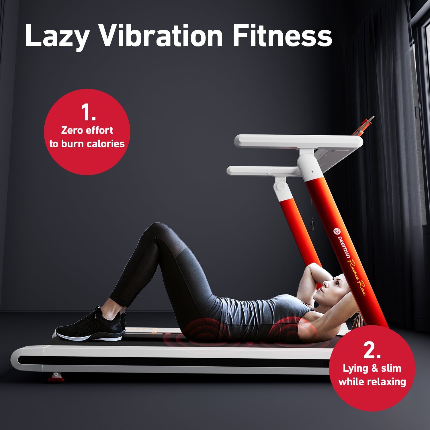DEERRUN x RASHEE RICE COLLABORATION X20 Treadmill with 15% Auto Incline Full Running Deck Treadmill Support Bluetooth & Remote Wireless Control