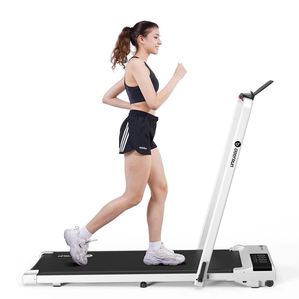 DeerRun A5 Pro Smart 2 in 1 Folding Treadmill with Handrail with treadmill mat