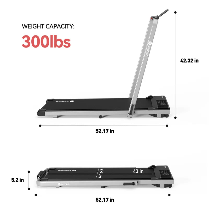 DeerRun-A5 Pro Smart 2-in-1 Folding Treadmill with handrail