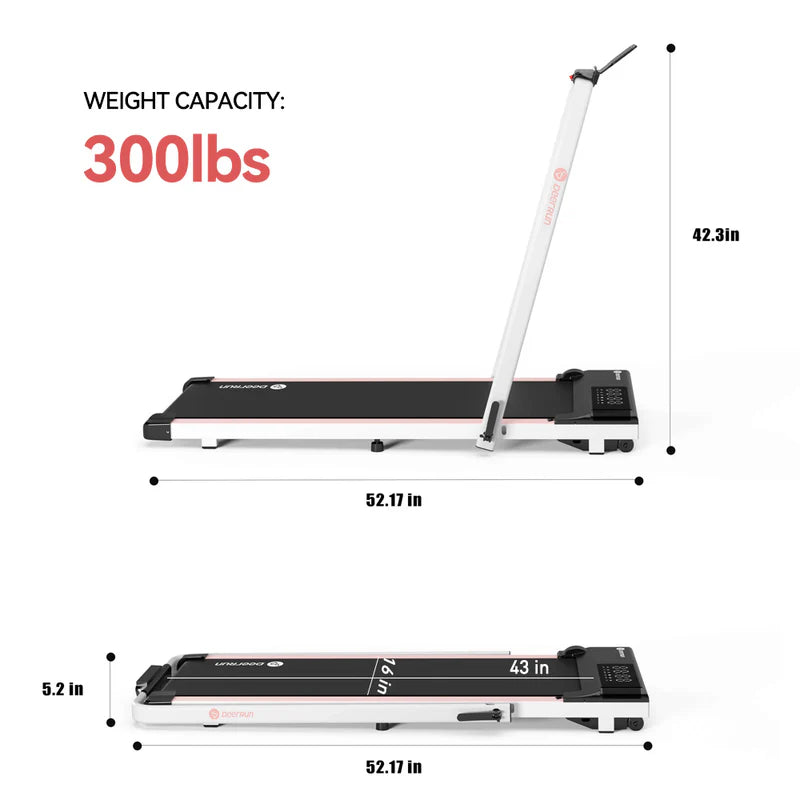 DeerRun-A5 Pro Smart 2-in-1 Folding Treadmill with handrail