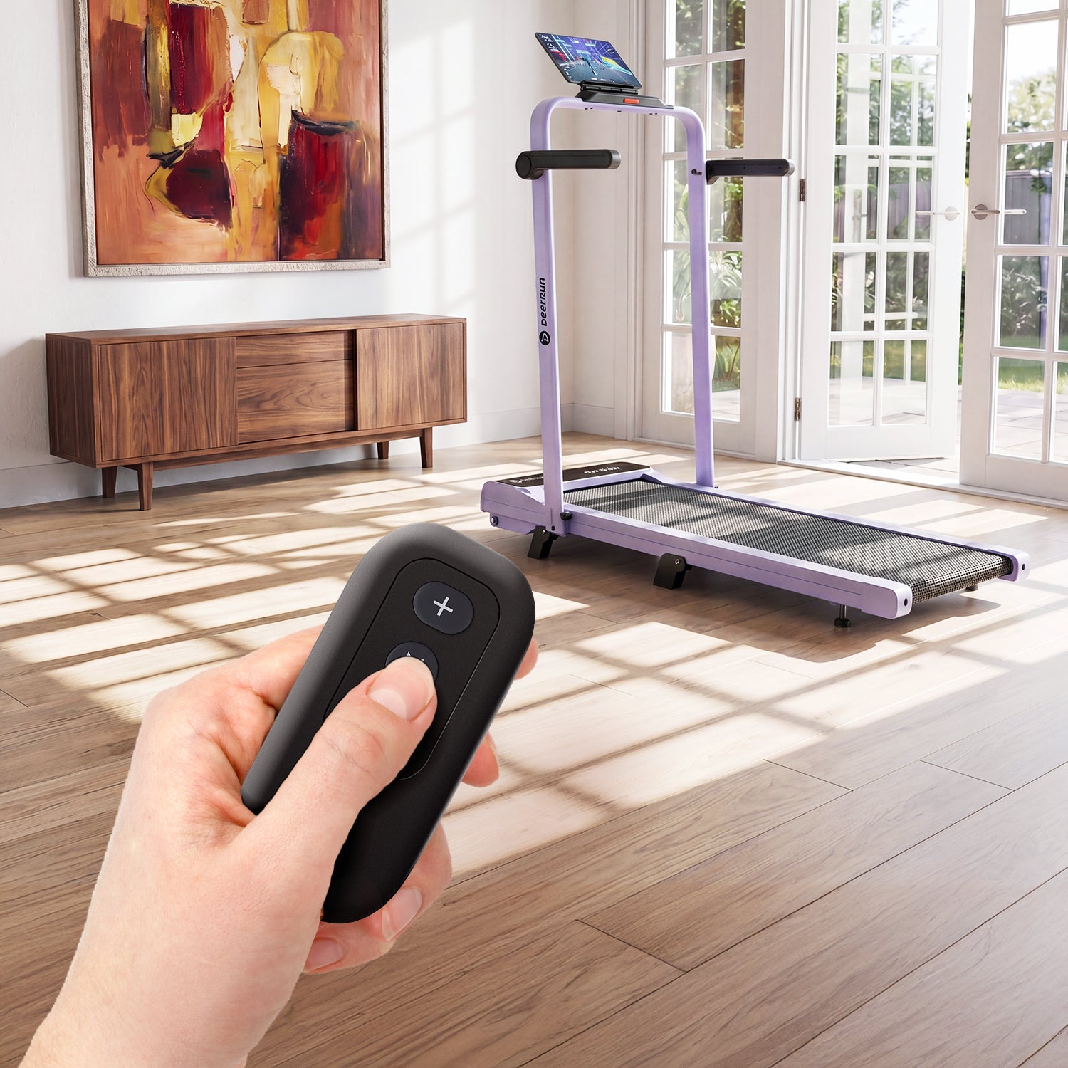 2026 New A6 Plus Handle 5% Incline 2 in 1 Foldable Treadmill with Whol