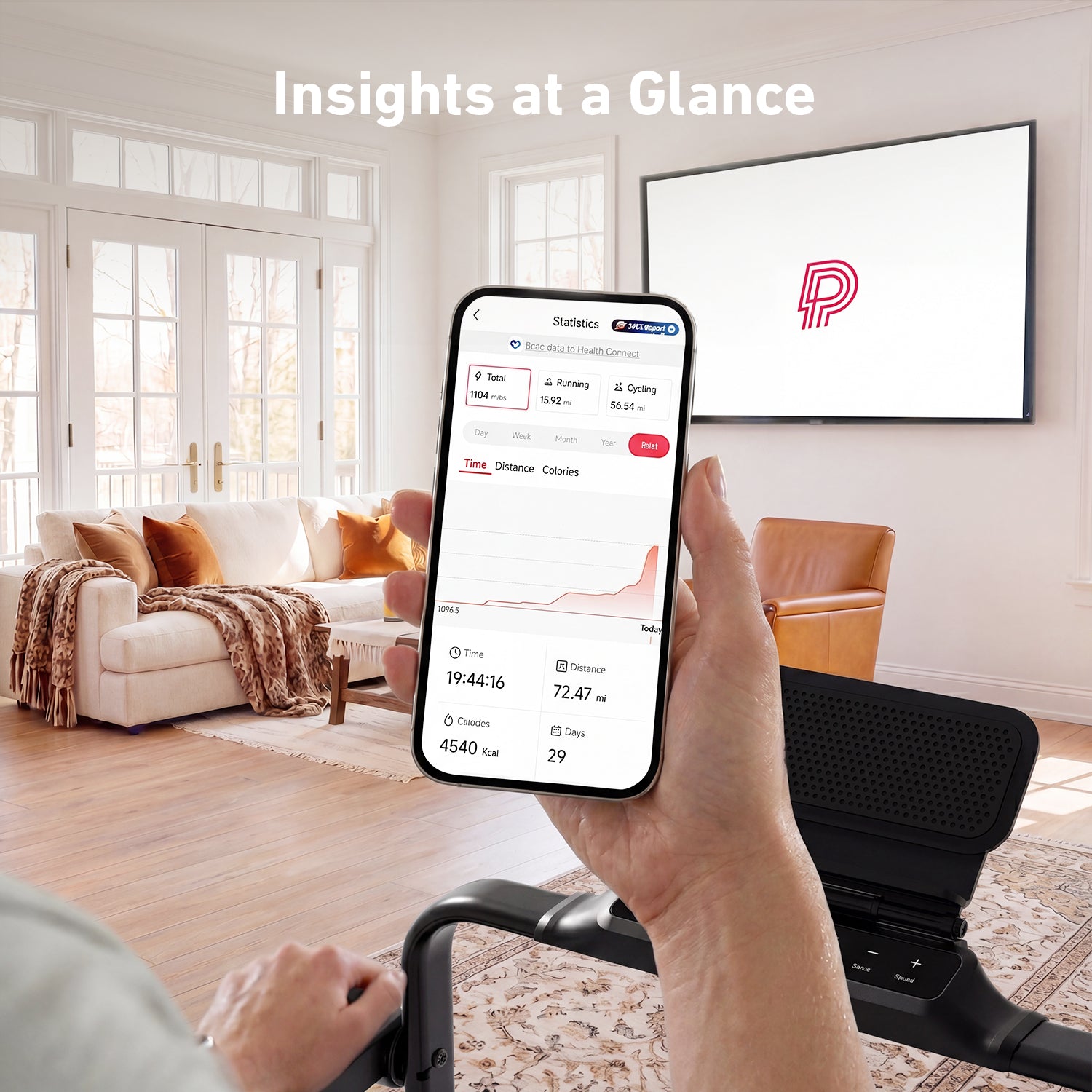 DeerRun A6 Plus Quiet 2-in-1 Foldable Treadmill for Home Walk, Run & Save Space -With 5% Incline, Handlebar & Full Display Screen