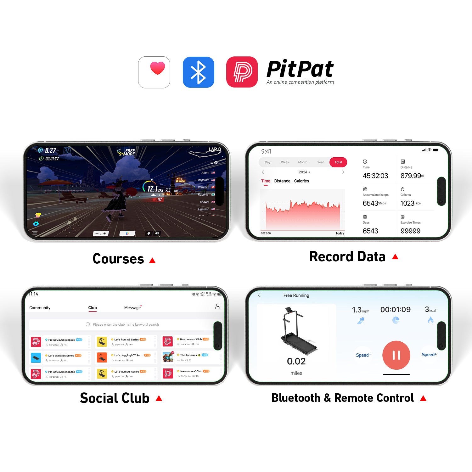 2026 New A6 Plus Handle 5% Incline 2 in 1 Foldable Treadmill with Whole Screen Upgraded Chip & NFC Support | 300 lbs, 7.5 mph, Black