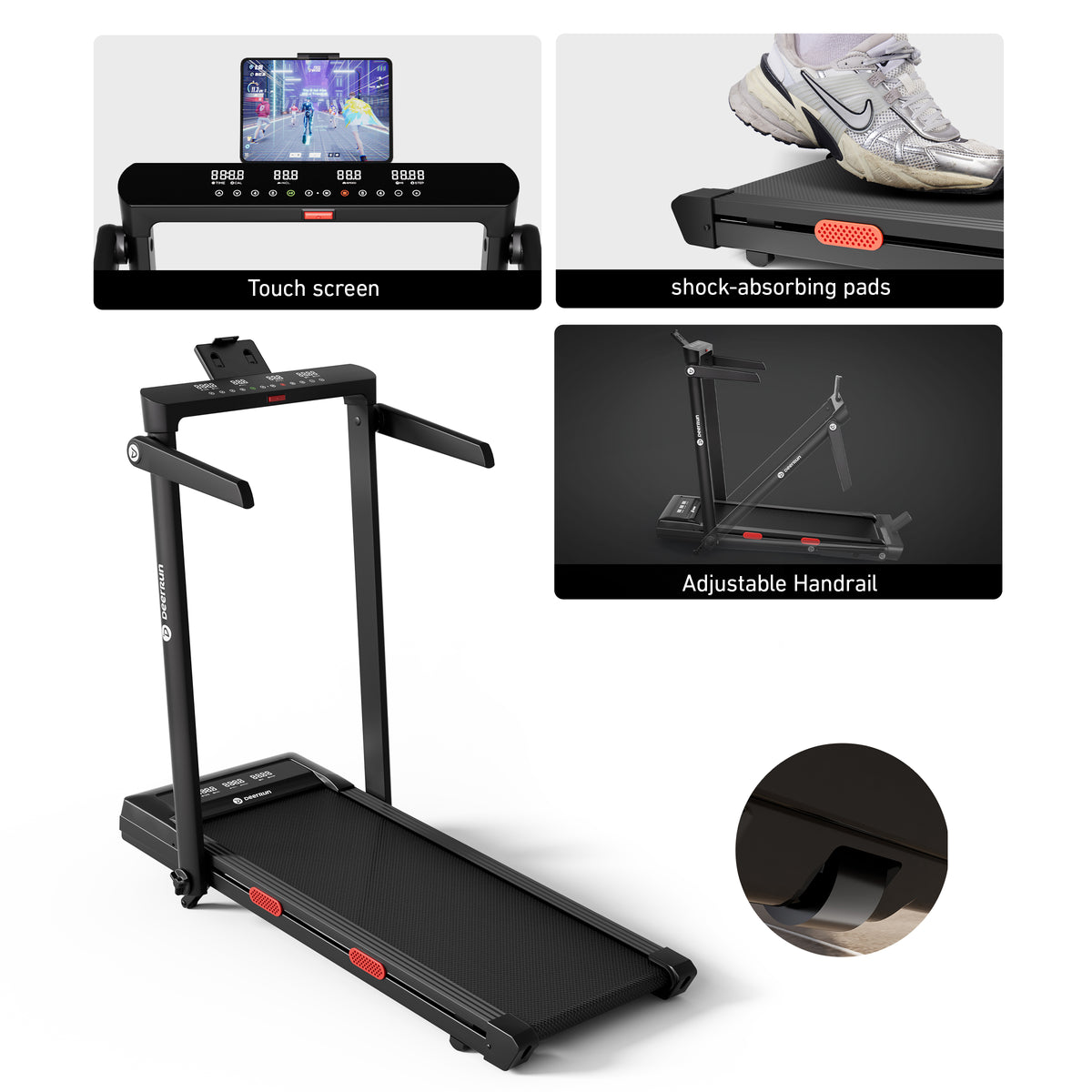 DeerRun Z10 Pro Muse Type 2 in 1 Foldable Treadmill with Remote Control, 12% Auto Incline
