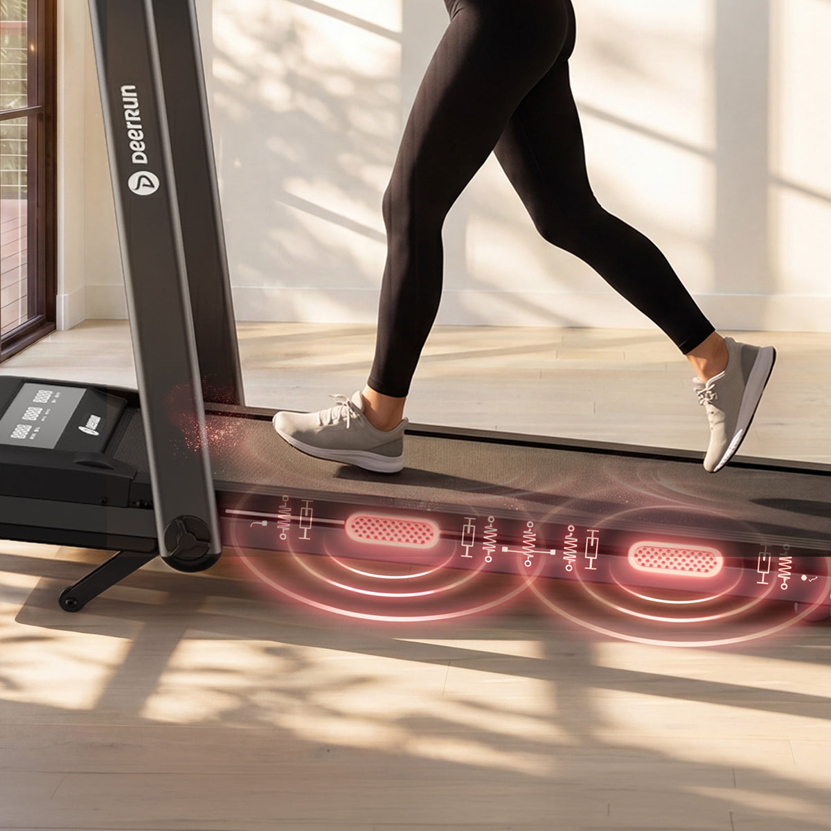 DeerRun Z10 Pro Muse Type 2 in 1 Foldable Treadmill with Remote Control, 12% Auto Incline