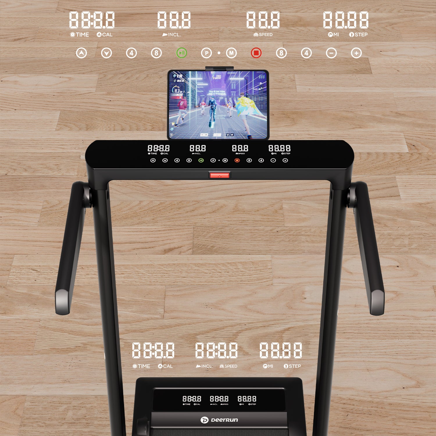 DeerRun Z10 Pro Muse Type 2 in 1 Foldable Treadmill with Remote Contro