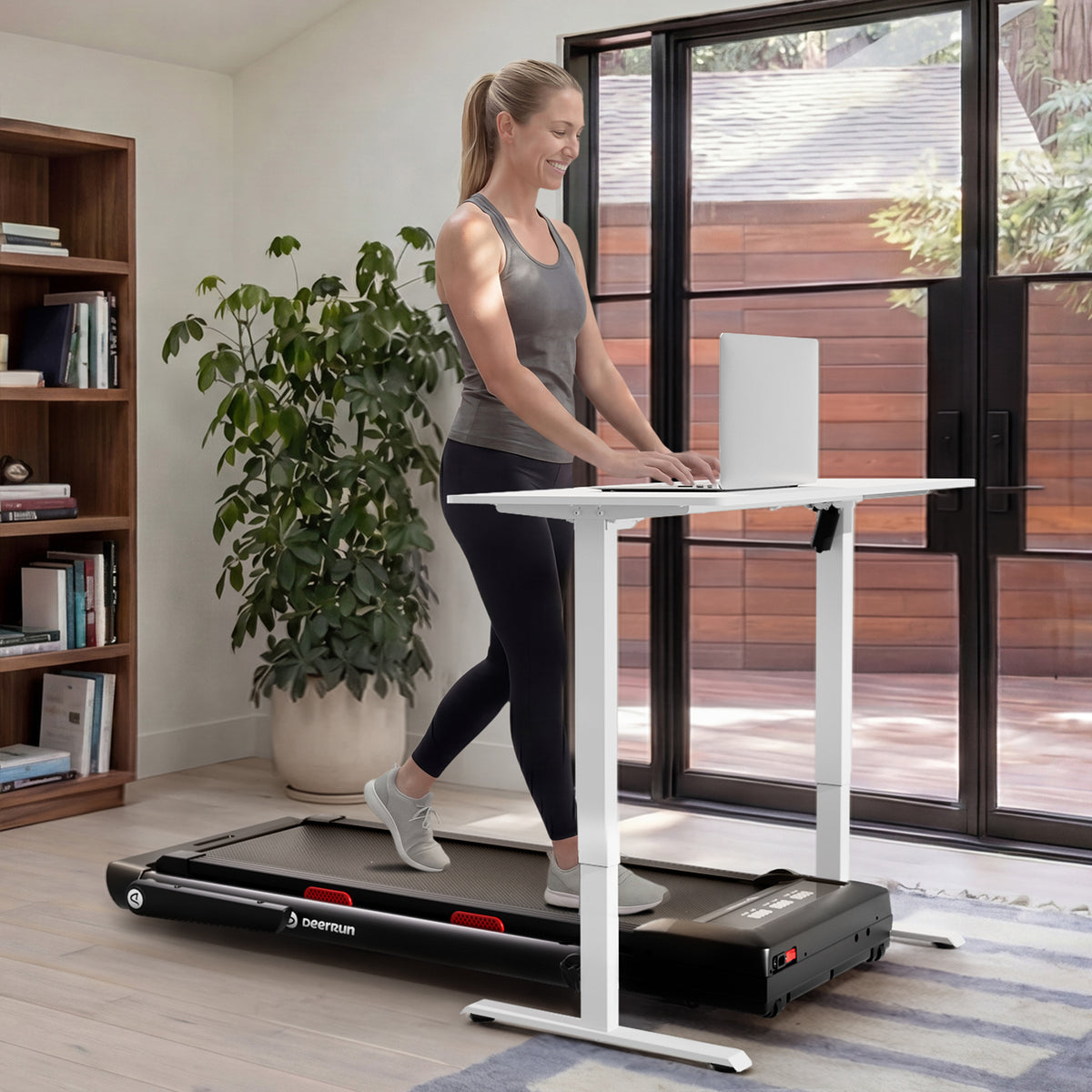 DeerRun Z10 Pro Muse Type 2 in 1 Foldable Treadmill with Remote Control, 12% Auto Incline