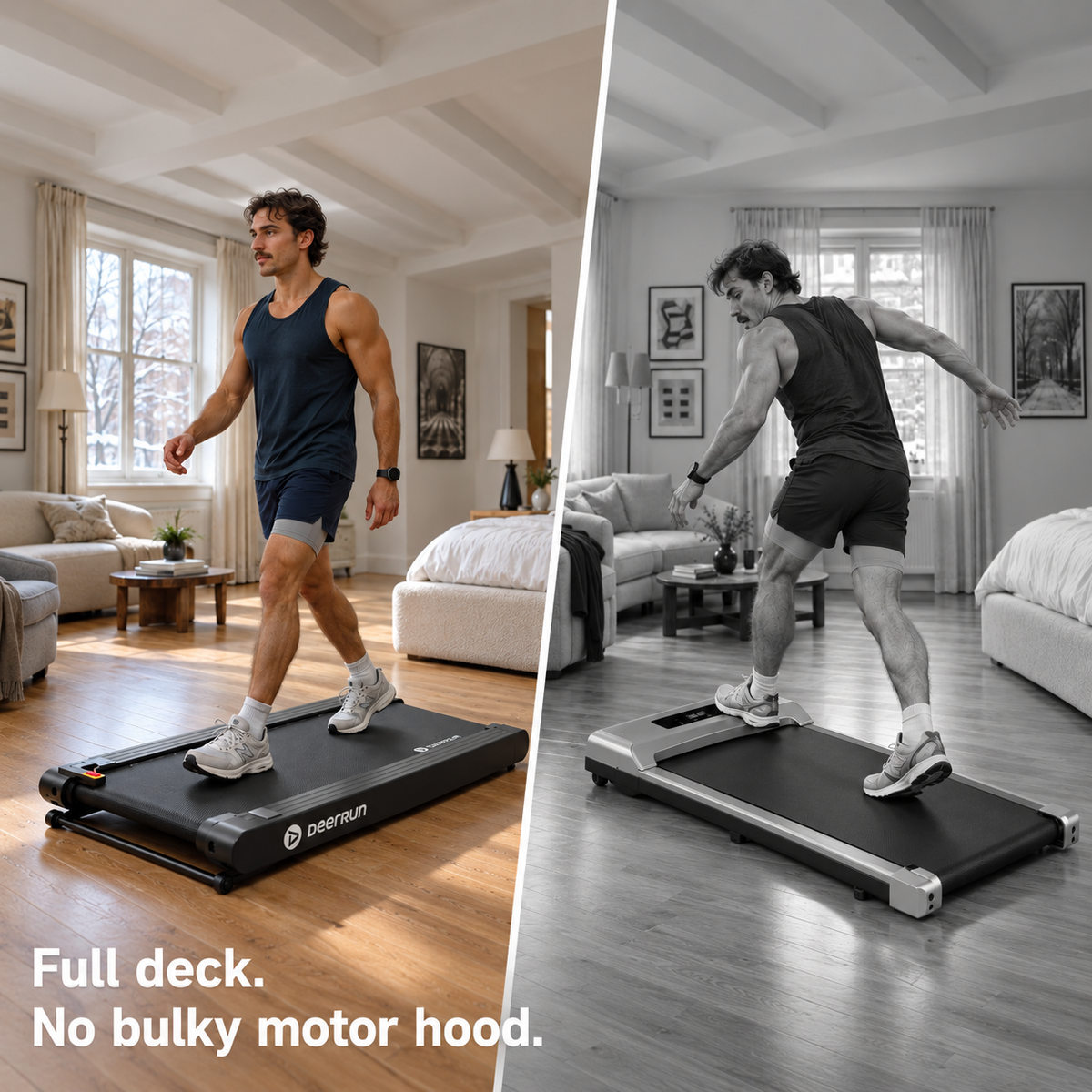 DeerRun Sleek Rise 1 22% Auto Incline Walking Pad for Cardio Training