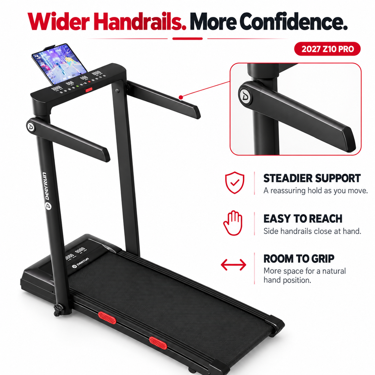 DeerRun Z10 Pro Muse Type 2 in 1 Foldable Treadmill with Remote Control, 12% Auto Incline