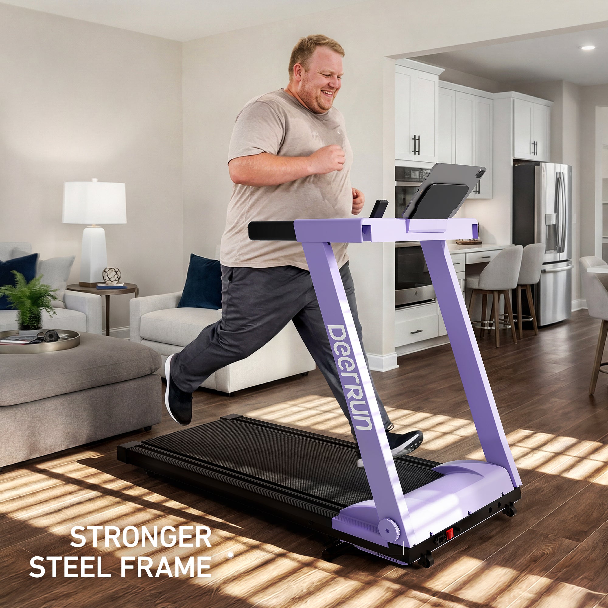 DeerRun All-New 2026 A1 Pro Move+  6% Incline Foldable Treadmill——Upgraded Chip & NFC Support | 350 lbs, 10 mph Dreamy Violet