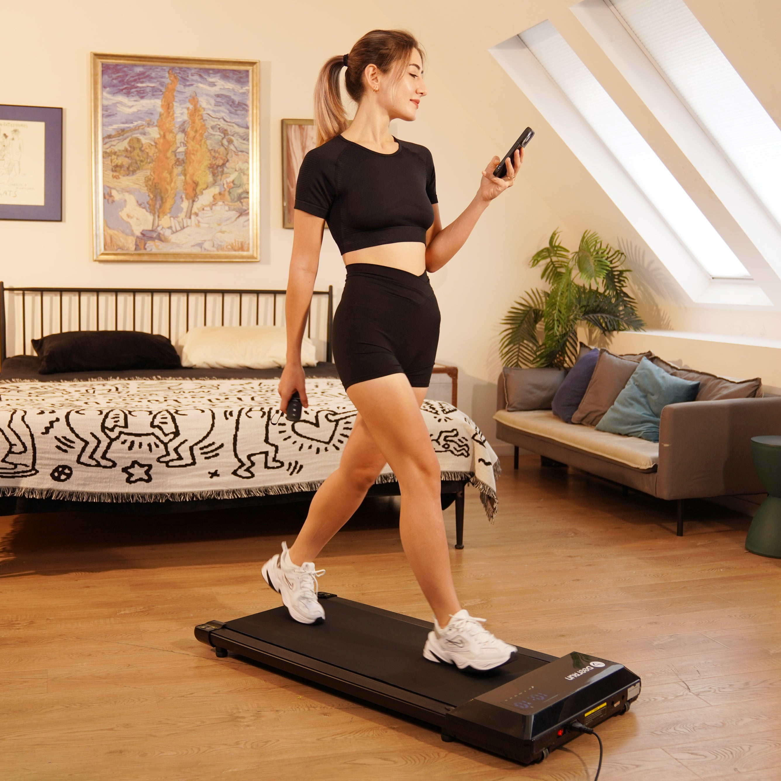 DeerRun BA04 Under-Desk Treadmill with Remote Control