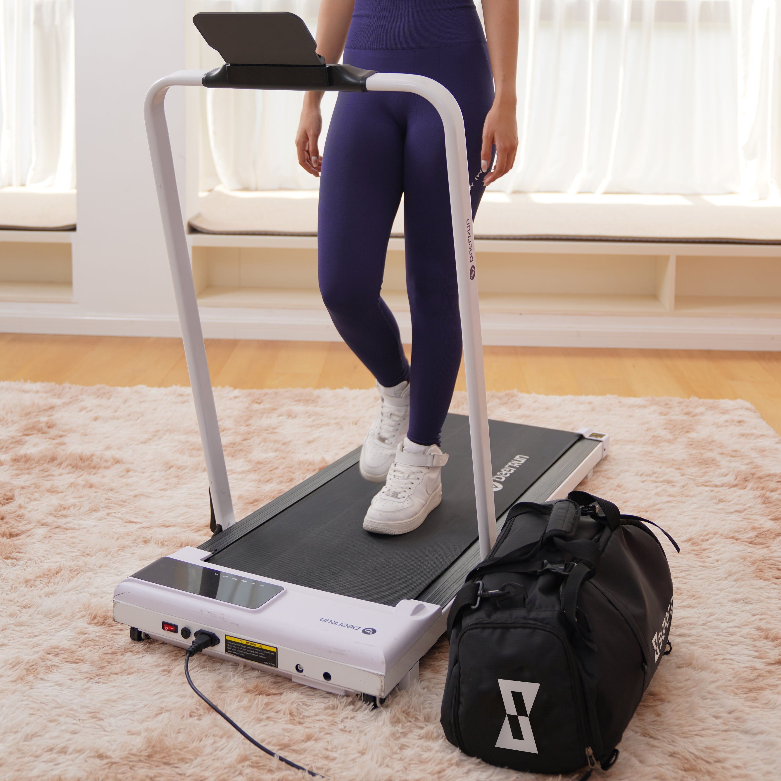 DeerRun A5 Pro Smart 2 in 1 Folding Treadmill White