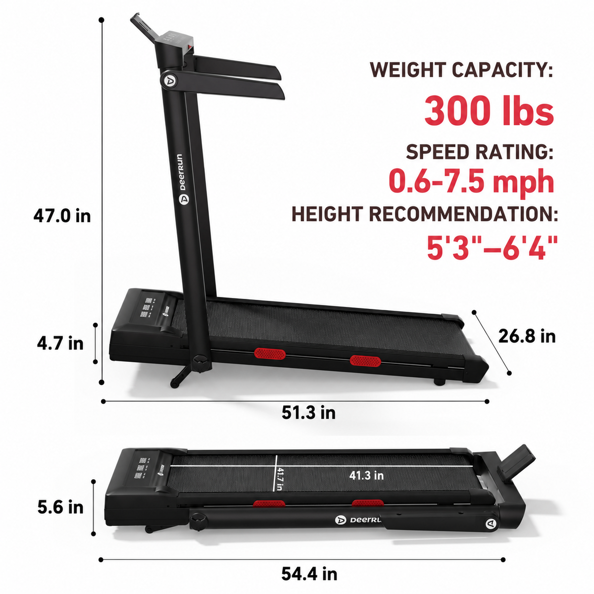 DeerRun Z10 Pro Muse Type 2 in 1 Foldable Treadmill with Remote Control, 12% Auto Incline