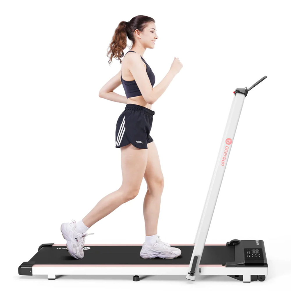 DeerRun A5 Pro Smart 2 in 1 Folding Treadmill with Handrail with treadmill mat