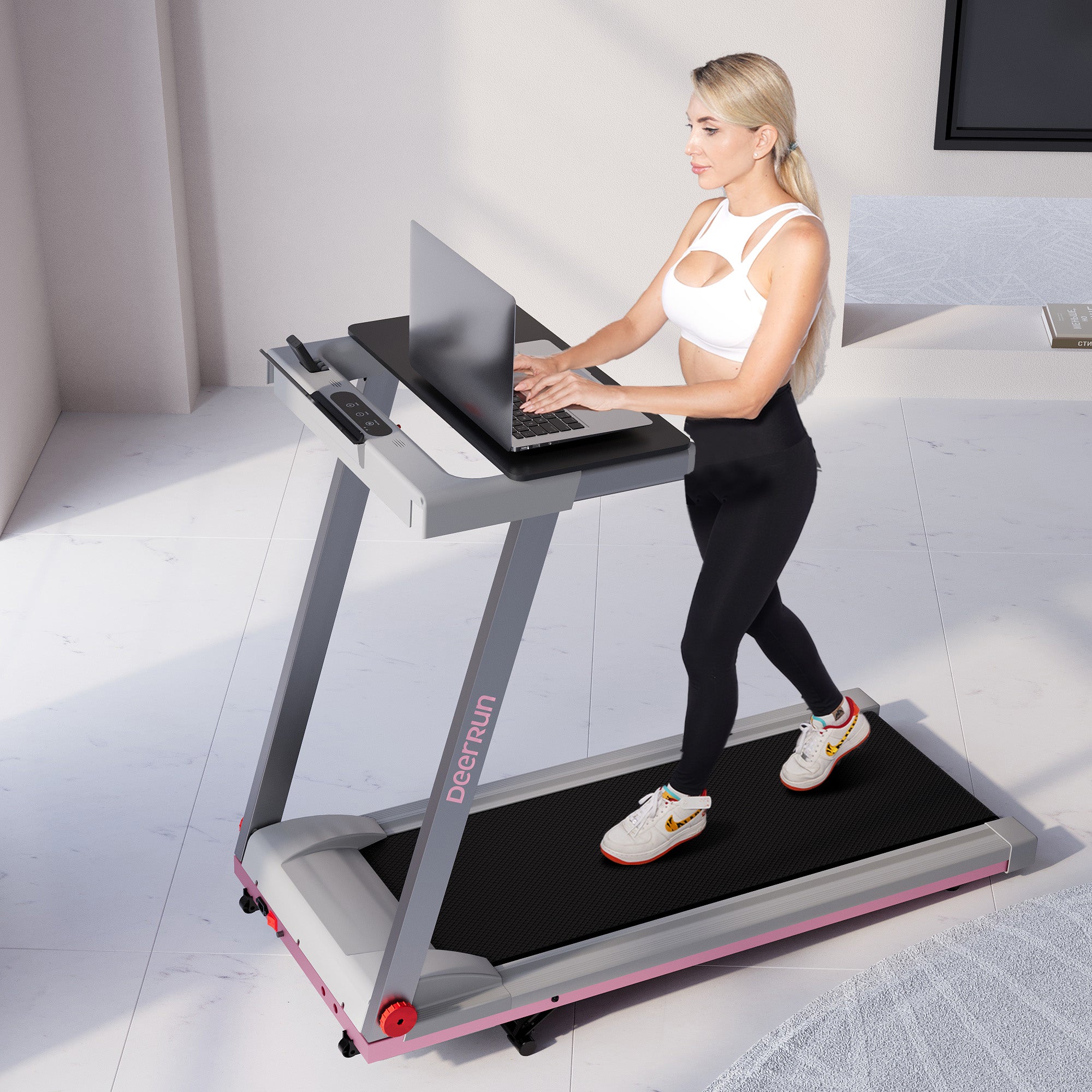 DeerRun A1 Folding Smart Treadmill with  6% Incline - Support Bluetooth & Remote Wireless Control