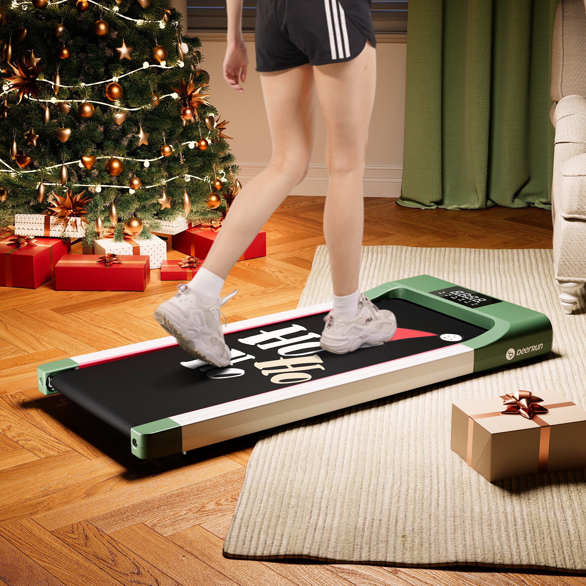 DeerRun＆Christmas Co-Branded Walking Pad Treadmill