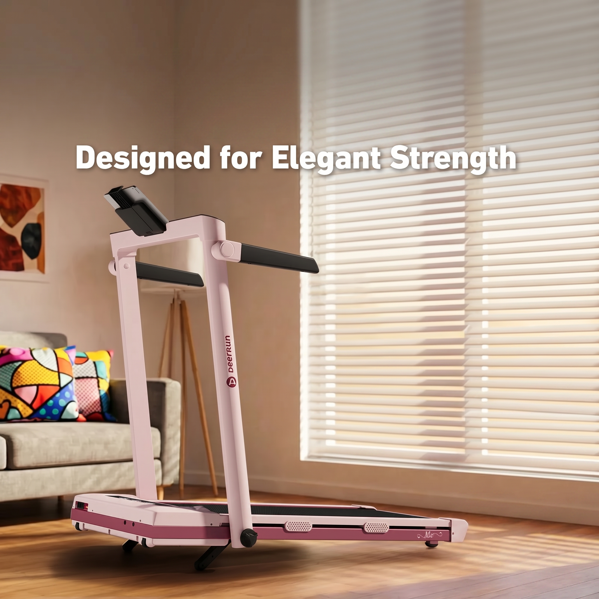 DeerRun Z10 Pro Rose Pink | 12% Auto Incline Treadmill
