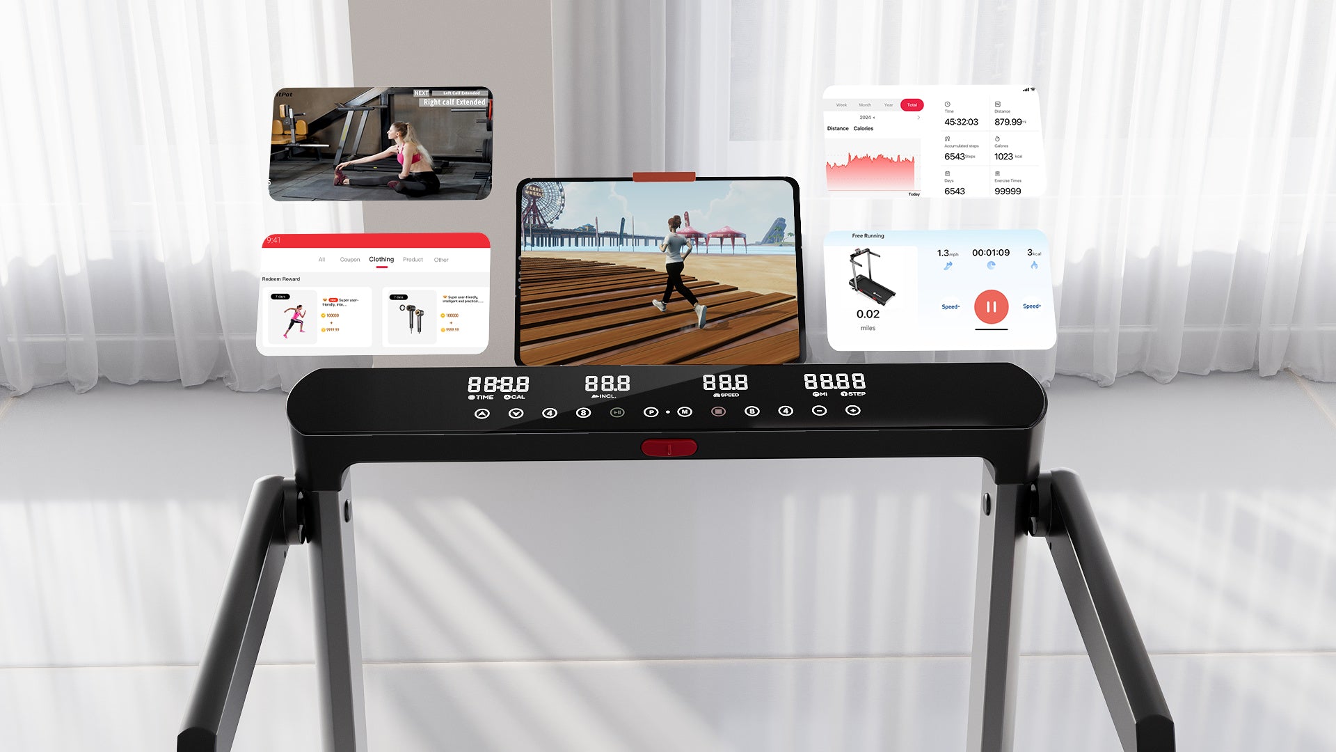 DeerRun Z10 Pro Smart 2 in 1 Foldable Treadmill with Remote