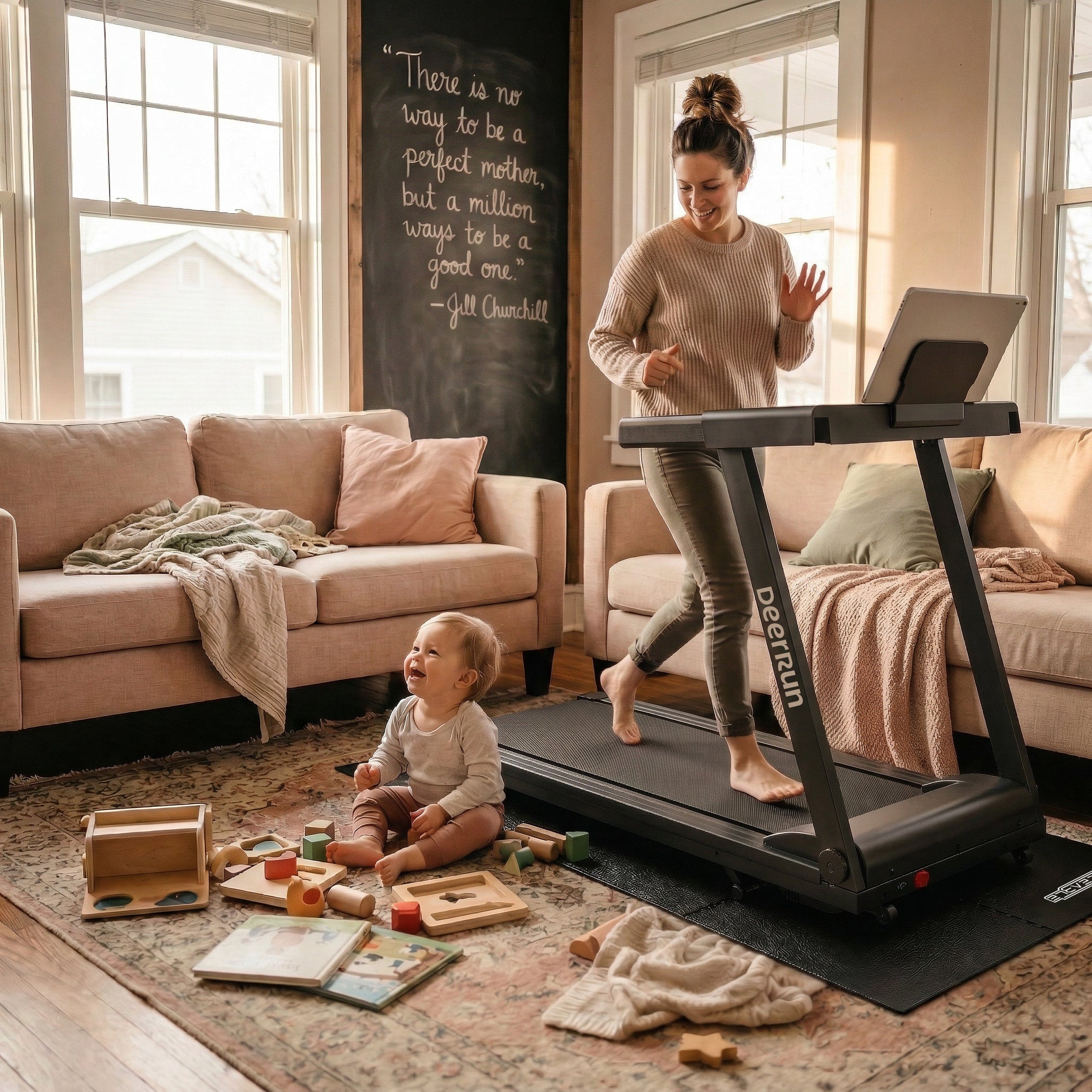 RACEABLE® Foldable Treadmill Mat - Water, Slip & Noise Reduction