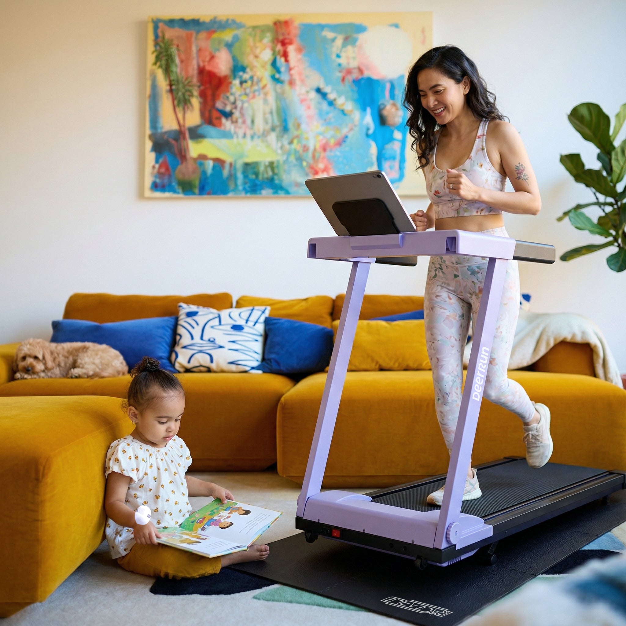 RACEABLE® Foldable Treadmill Mat - Water, Slip & Noise Reduction